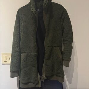 Athleta Green Sherpa Tugga Jacket